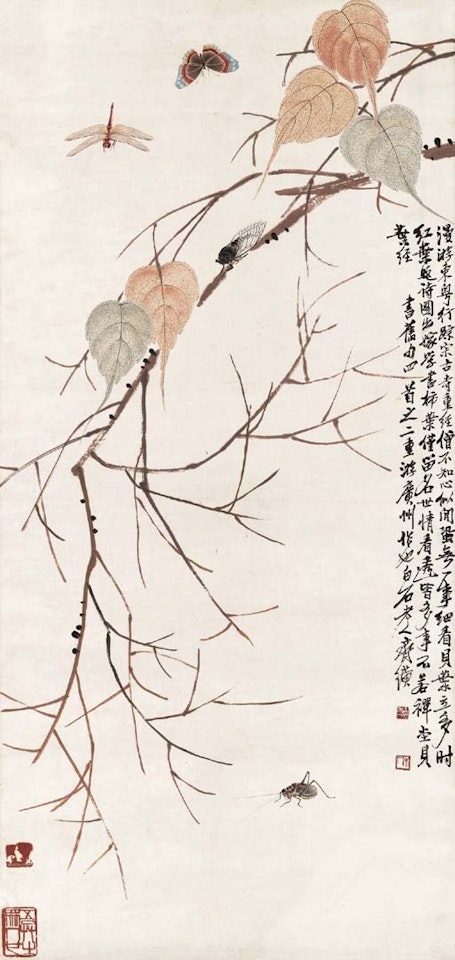 Insects and leaves by Qi Baishi