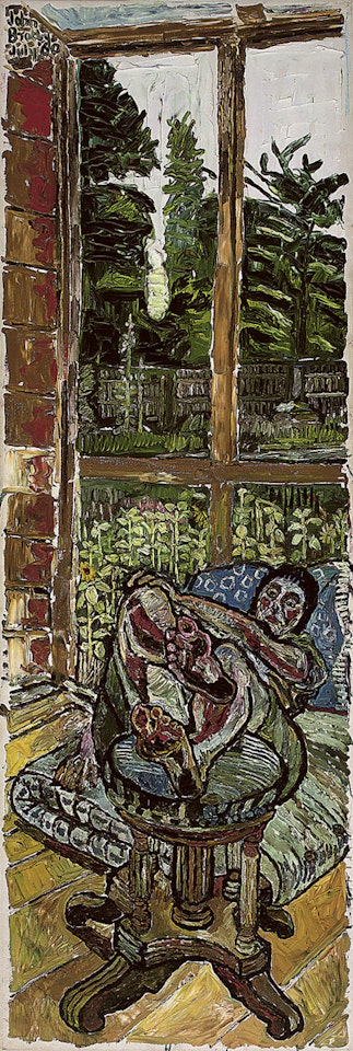 Gloria in revolving studio by John Bratby