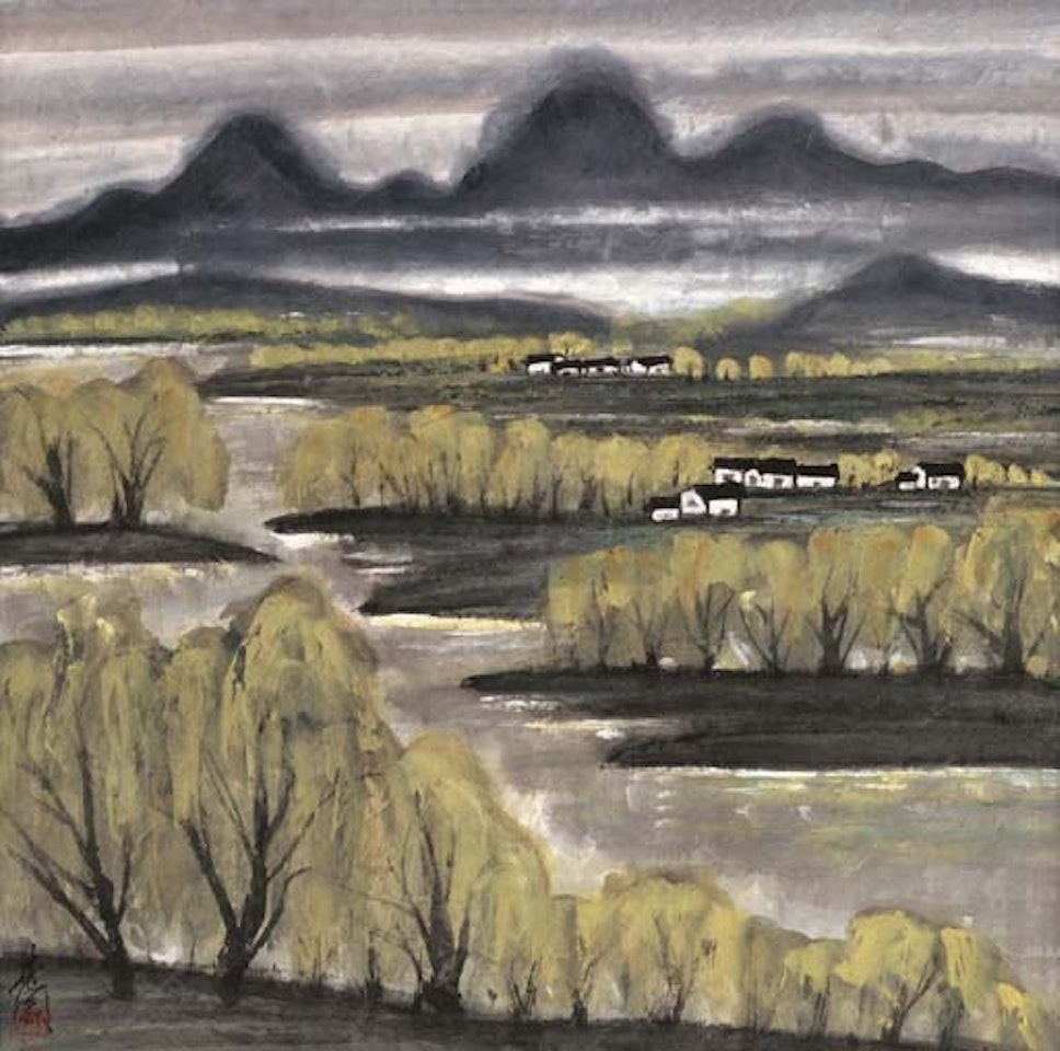 Spring landscape by Lin Fengmian