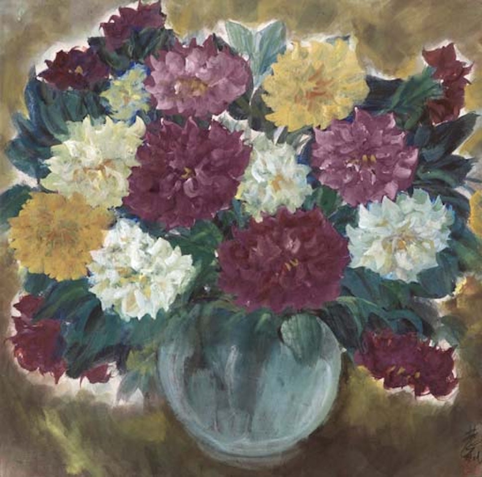 Flowers in vase by Lin Fengmian