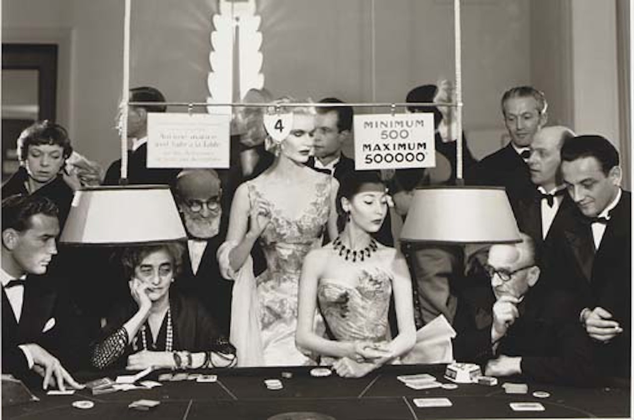 Sunny Harnett and Alla, evening dresses by Balmain, Casino, Le Touquet by Richard Avedon