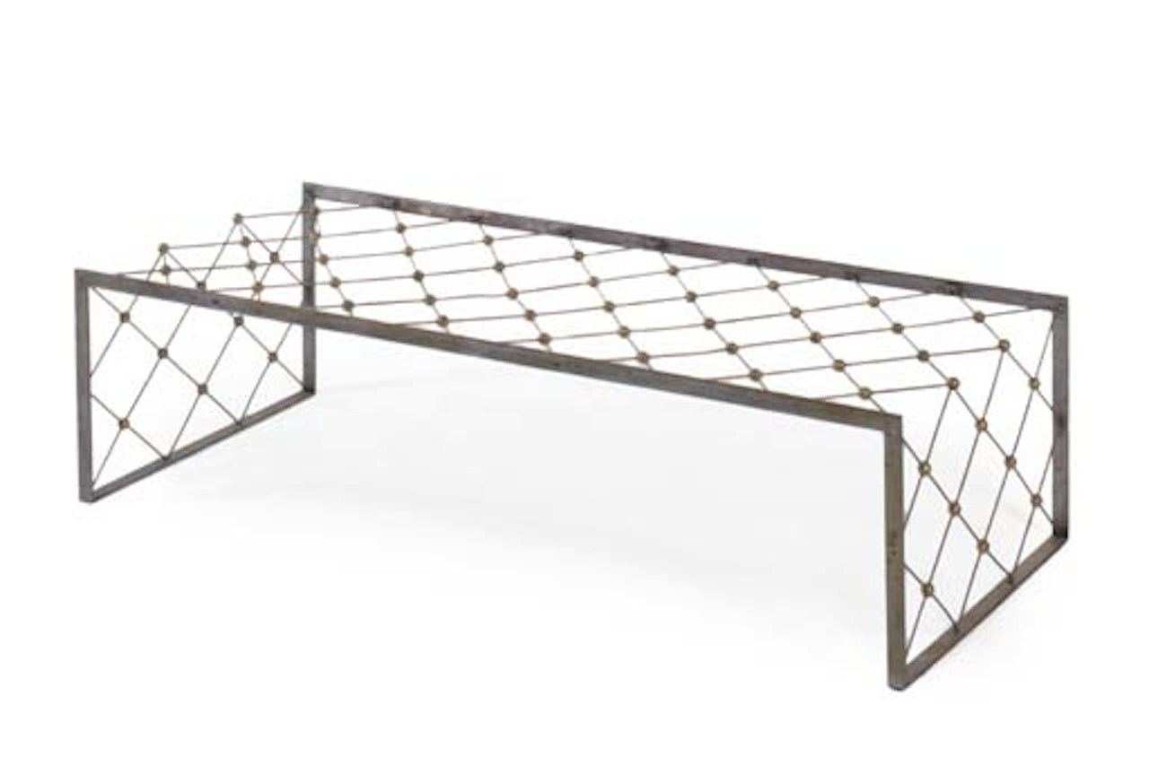 A Wrought-iron And Bronze 'Tour Eiffel' Low Table by Jean Royere