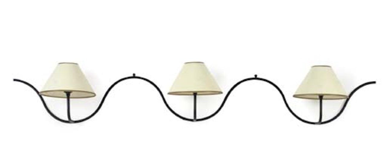 Serpentine, A Painted-metal Sconce by Jean Royere