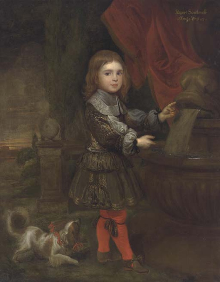 Portrait of a boy, traditionally identified as Rupet Southwell of KingL22's Weston, full-length by English School