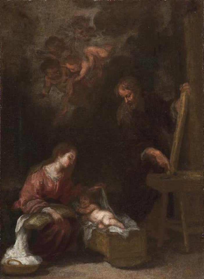 Sagrada Familia con ángeles by Bartolomé Esteban Murillo