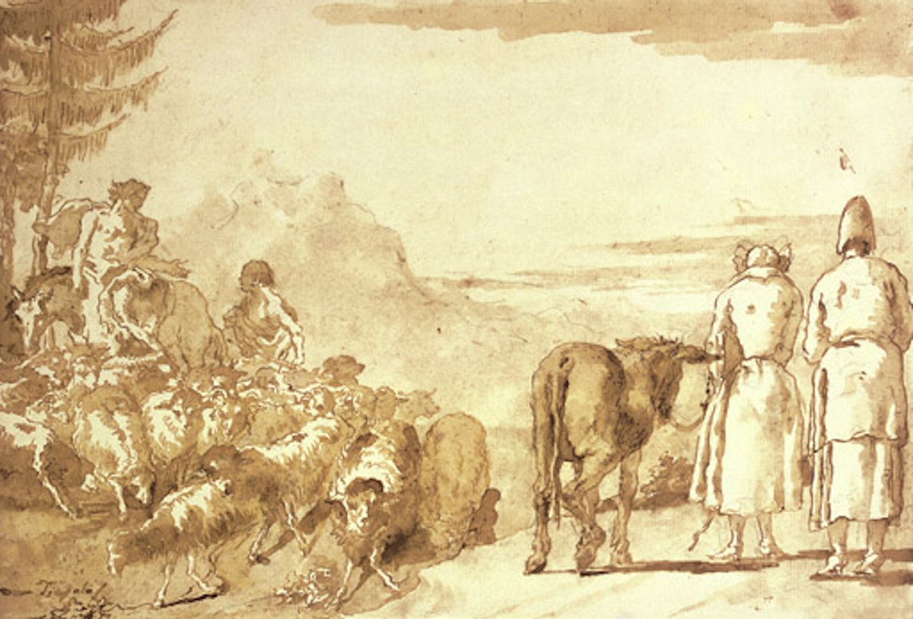 Pastoral scene by Giovanni Domenico Tiepolo