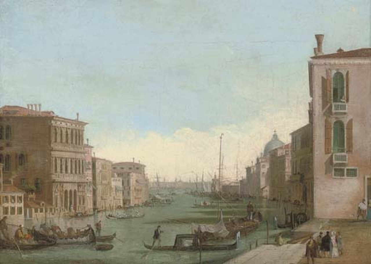 Grand Canal, Venice, looking East from the Campo di San Vio, with Palazzo Corner by Giuseppe Bernardino Bison