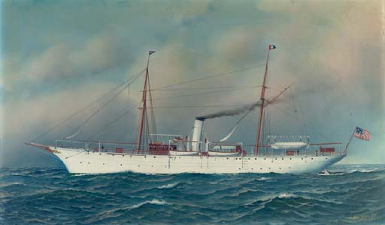 Steam yacht Columbia by Antonio Jacobsen