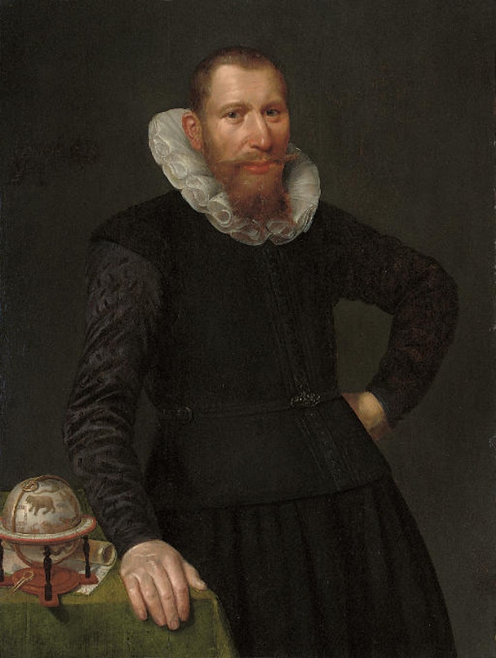 Portrait of a gentleman, possible the cartographer Willem Janz Blaeu (Uitgeest or Alkmaar 1571-1638 Amsterdam) by Dutch School