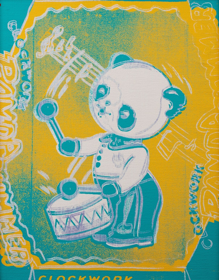 Clockwork Panda Drummer by Andy Warhol