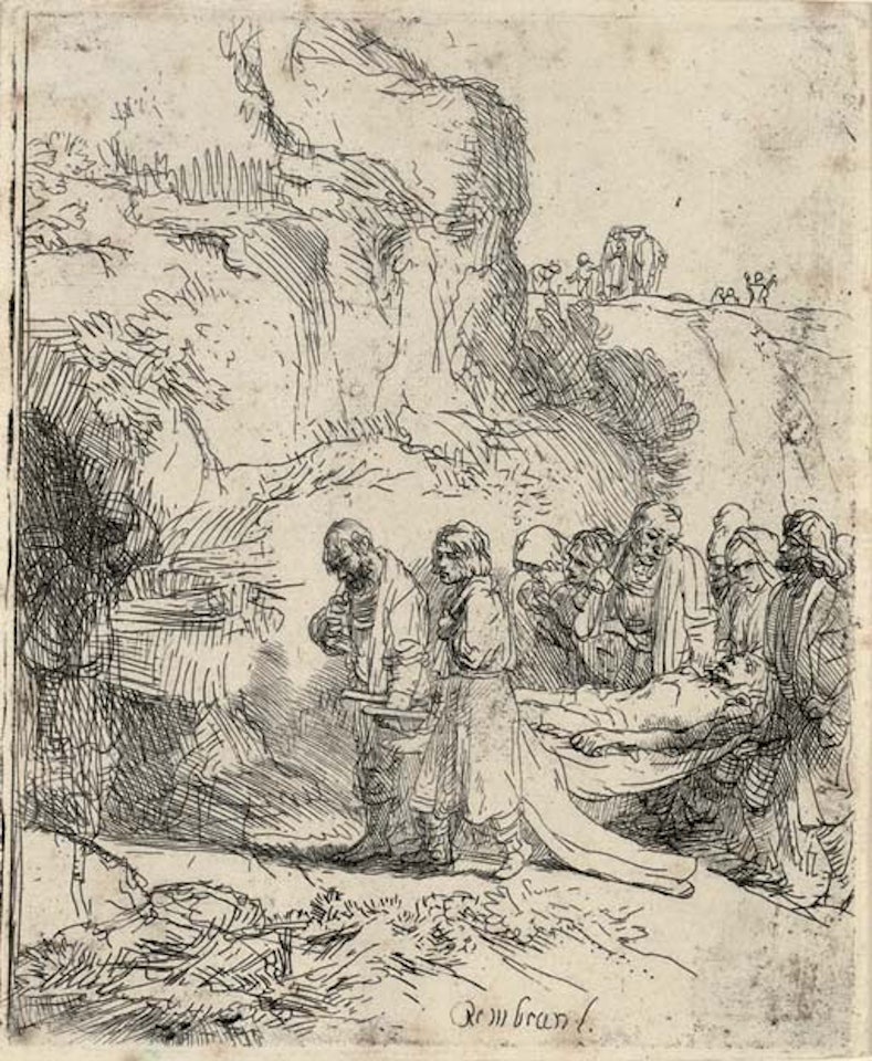 Christ carried to the Tomb  (B., Holl. 84 H. 215) by Attributed to Rembrandt Harmensz van Rijn