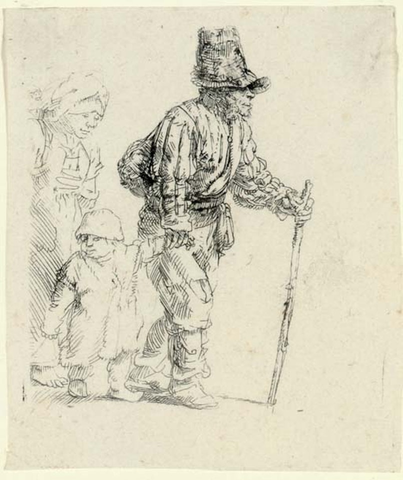 Peasant Family on the Tramp  (B., Holl. 131 H. 259) by Attributed to Rembrandt Harmensz van Rijn