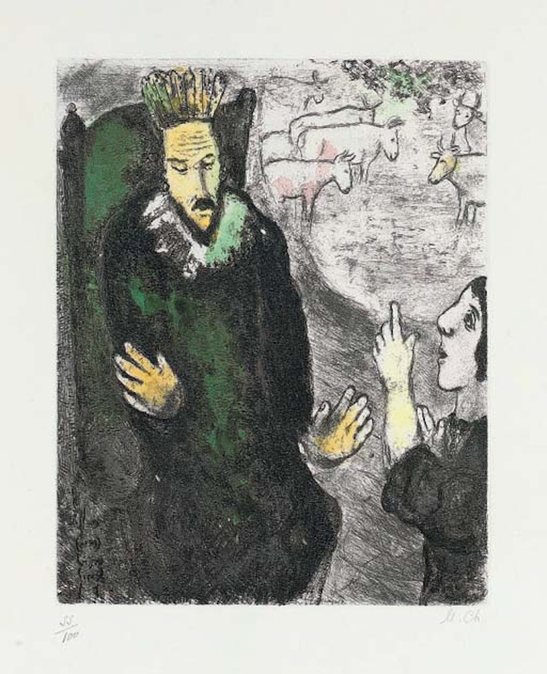 One plate, from La Bible (cf. C. books 30) by Marc Chagall