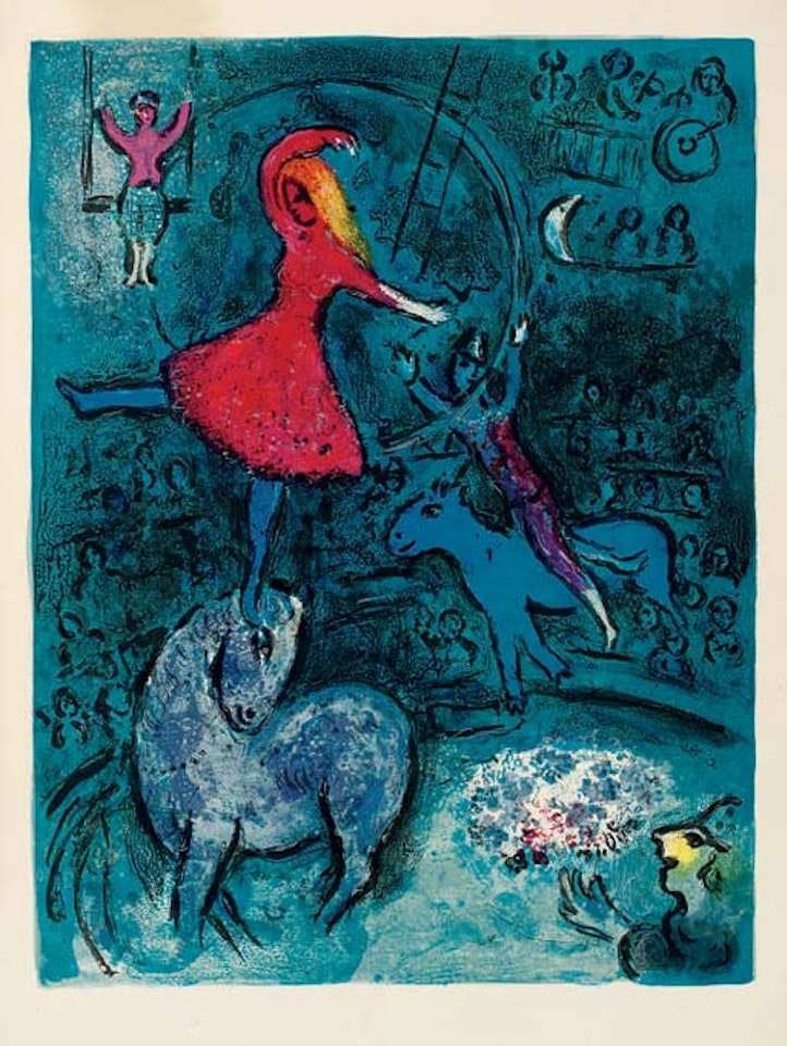 One plate, from  Le Cirque  (M. 493 cf. C. books 68) by Marc Chagall