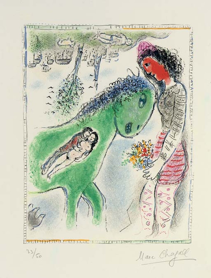 Le Cheval Vert  (M. 698) by Marc Chagall