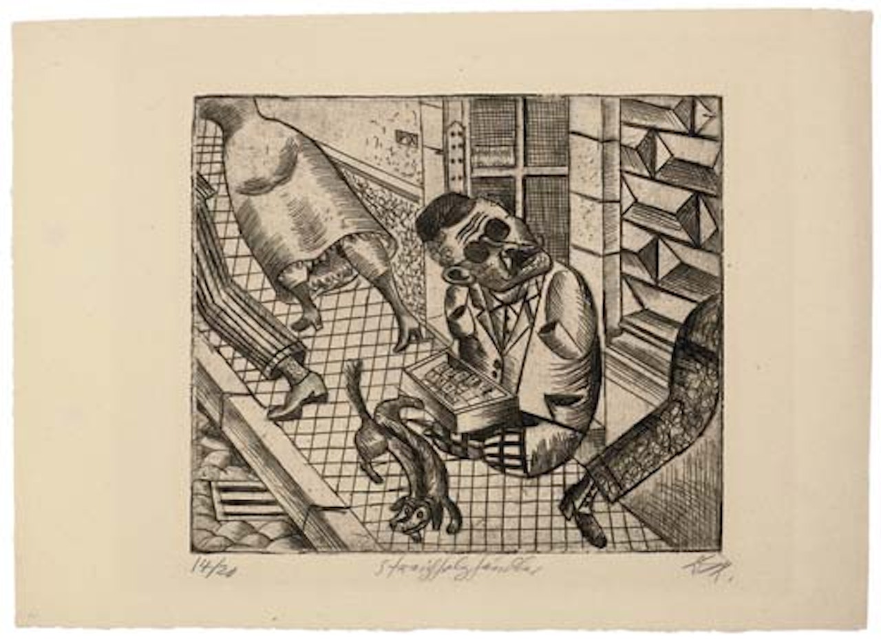 Streichholzhändler  (K. 11 II b) by Otto Dix