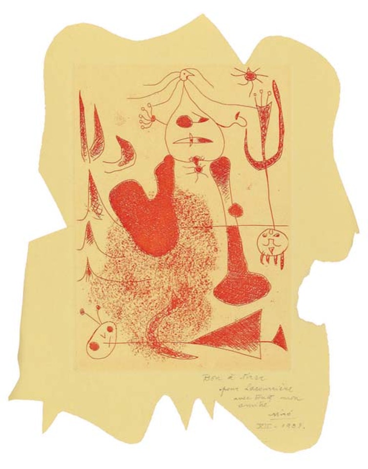Frontispiece, from  Sablier Couché  (D. 20 cf. C. books 5) by Joan Miró