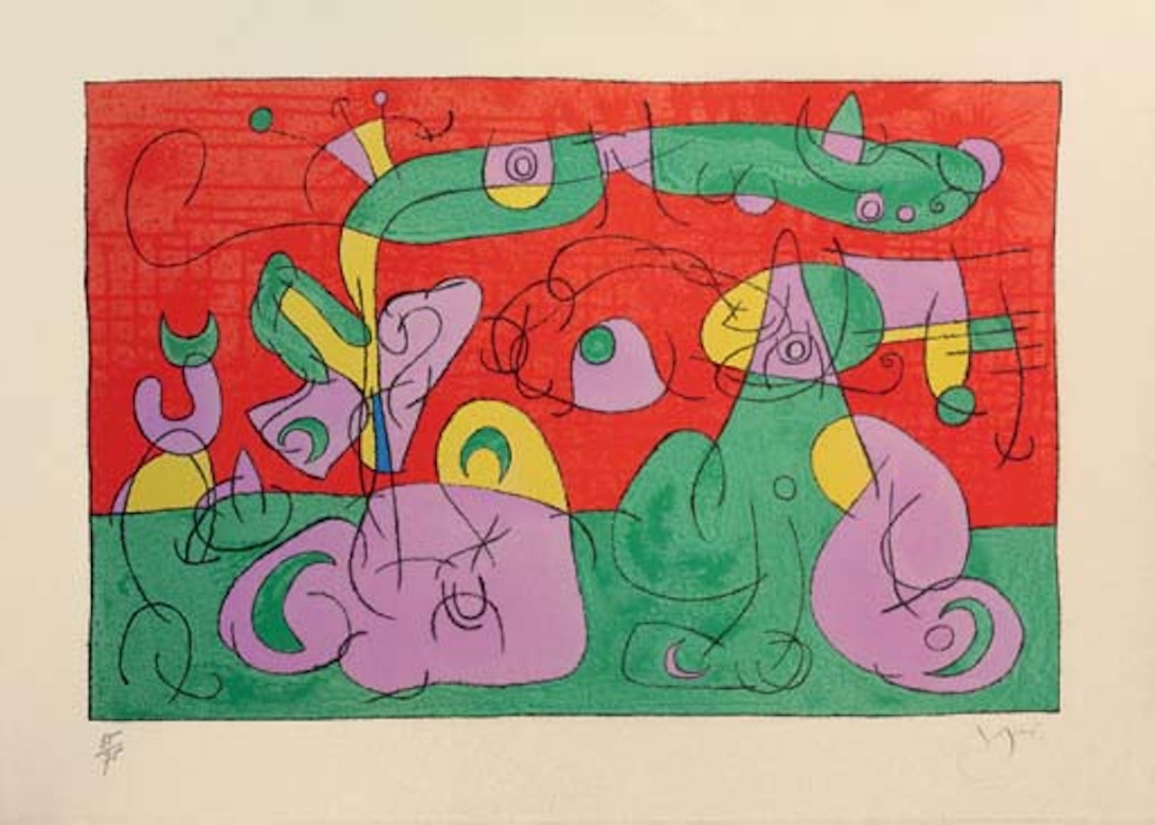Plate VI, from  Ubu Roi  (M. 477 cf. C. books 107) by Joan Miró