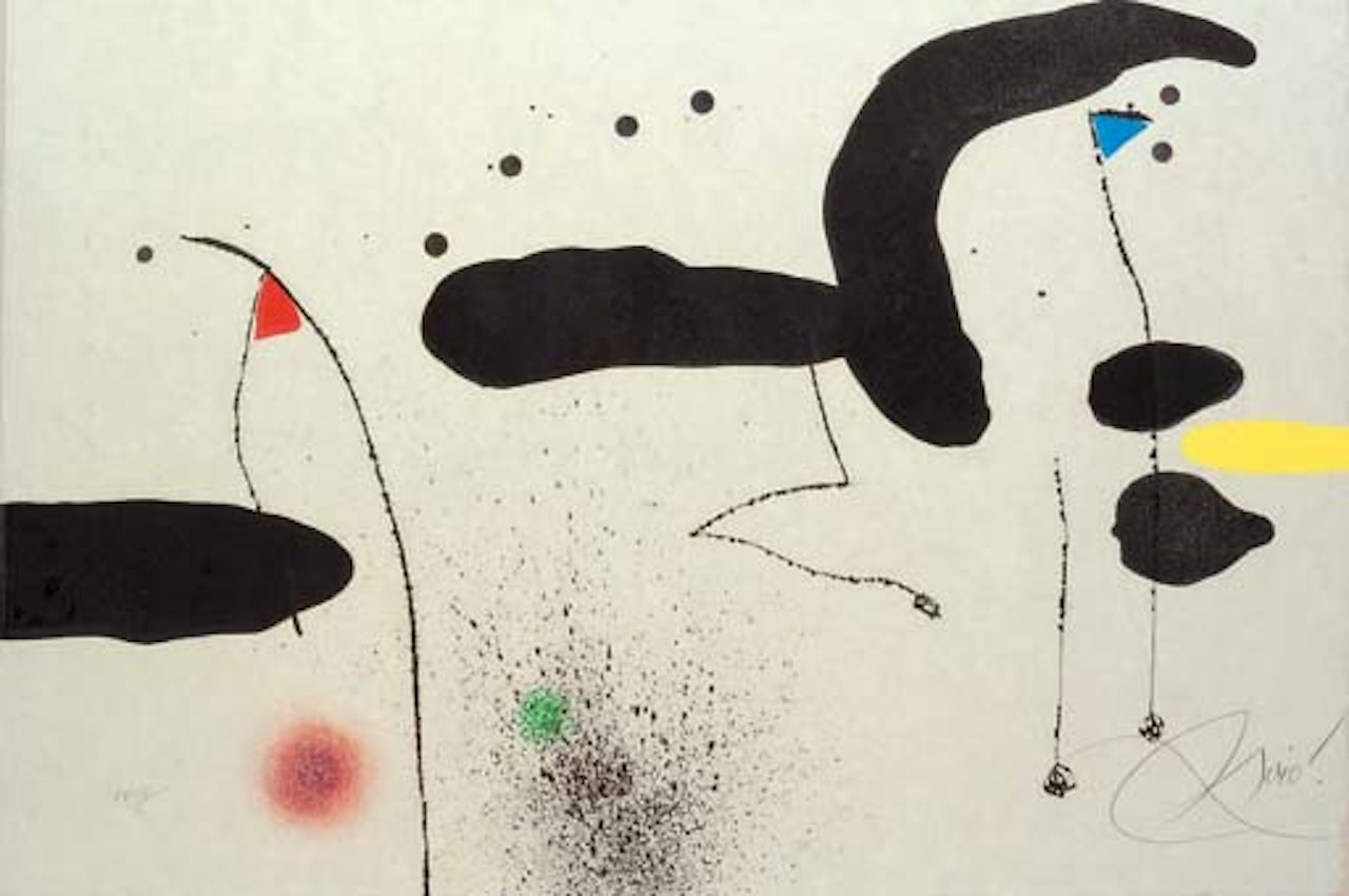 One plate, from Le Marteau sans Maitre (D. 950 Composition books 216) by Joan Miró
