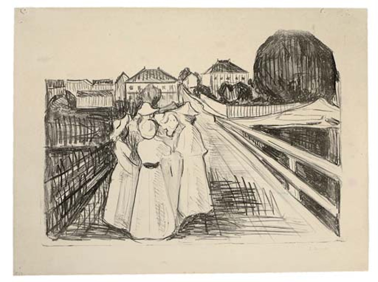 On the Bridge  (W. 416) by Edvard Munch