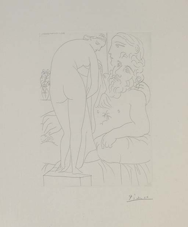 Le Repos du Sculpteur, from La Suite Vollard (B. 160 Ba. 314 Bc) by Pablo Picasso