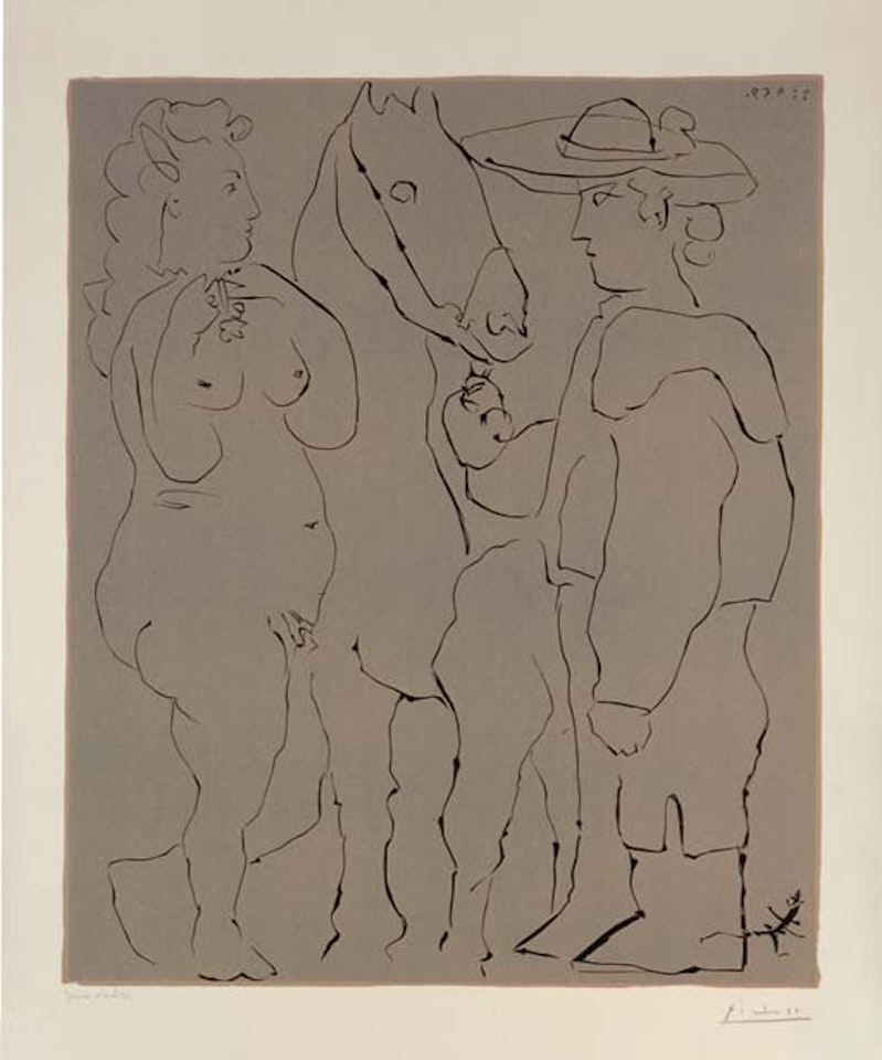 Picador, Femme et Cheval  (B. 913 Ba. 1238 Bb) by Pablo Picasso