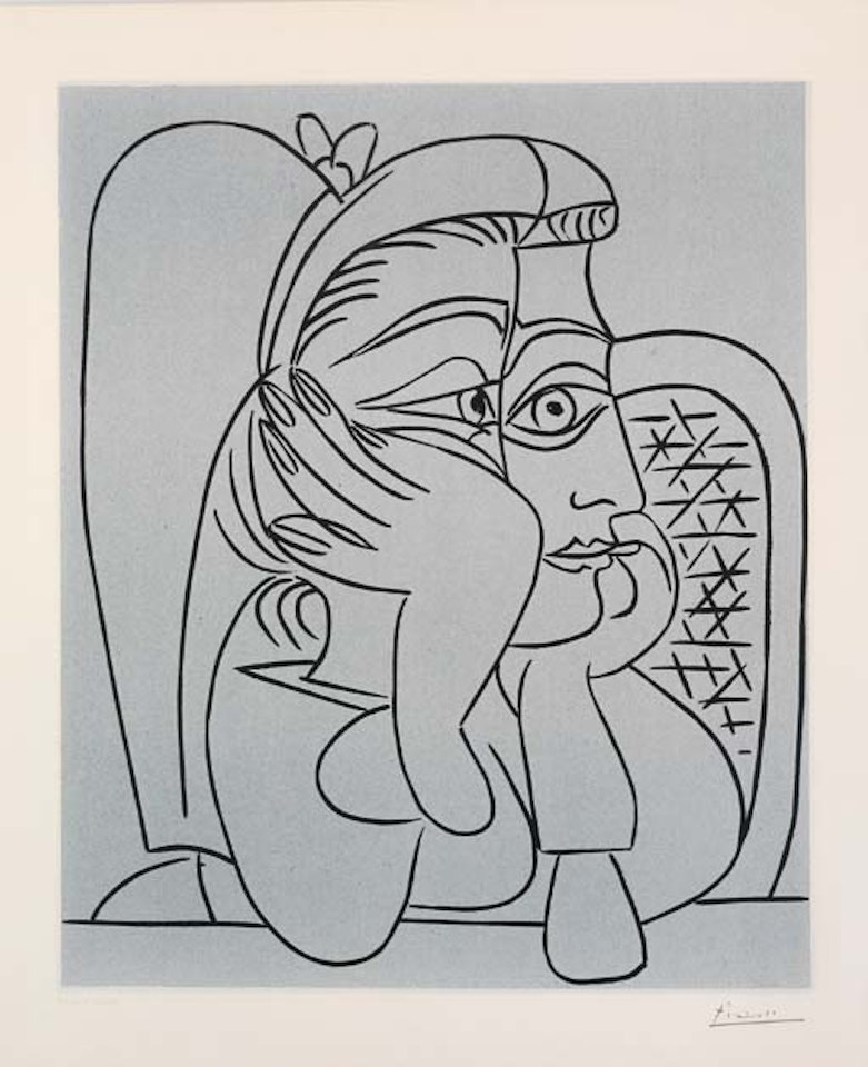 Femme accoudÃ©e   (B. 922 Ba. 1240 Bb) by Pablo Picasso