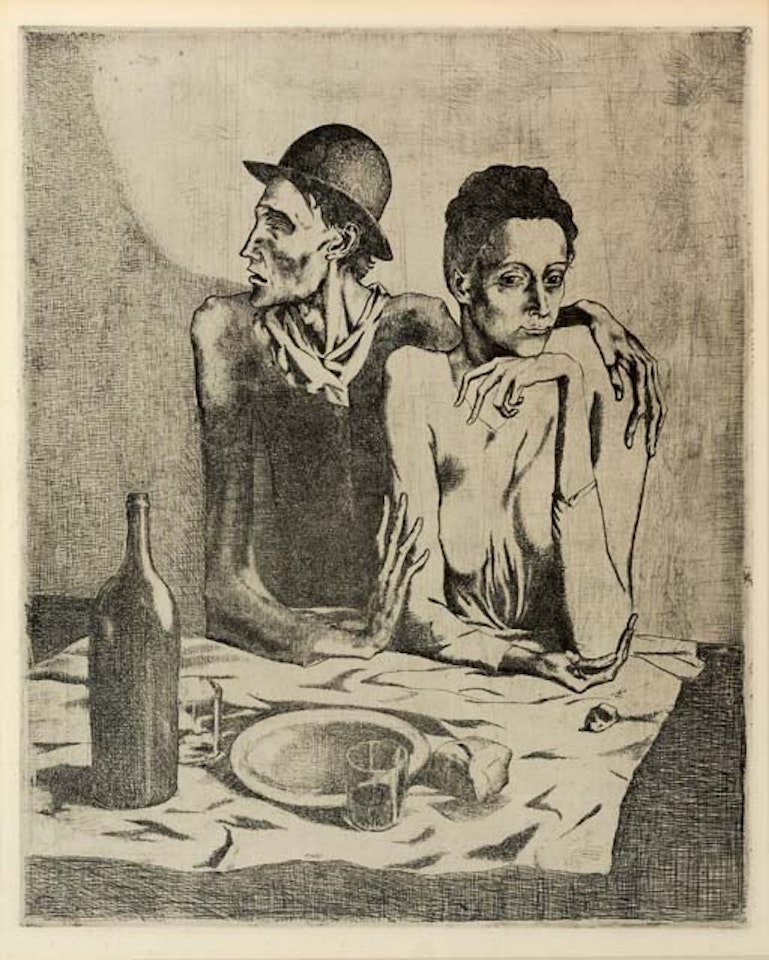 Le Repas Frugal, from  La Suite des Saltimbanques  (B. 1 Ba. 2 II b2) by Pablo Picasso