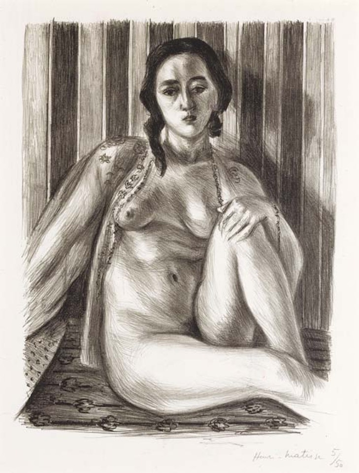 Nu assis à la Chemise de Tulle  (D.-M. 465) by Henri Matisse