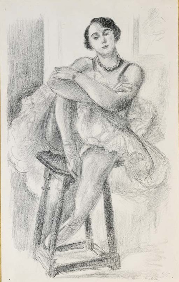 Danseuse au Tabouret , from  Six Danseuses  (D.-M. 481) by Henri Matisse