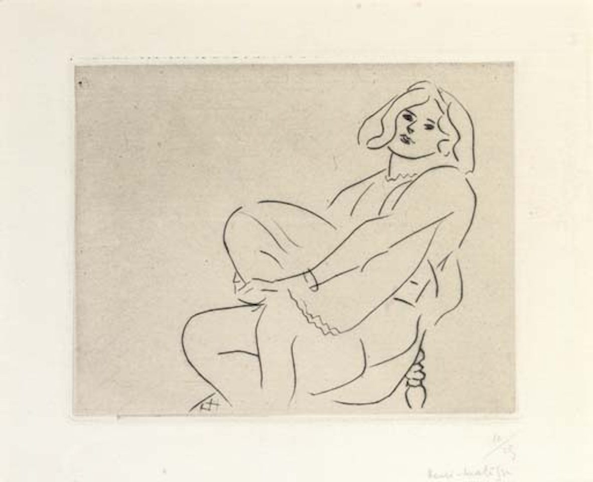 Jeune Femme enserrant son Genou gauche  (D.-M. 144) by Henri Matisse