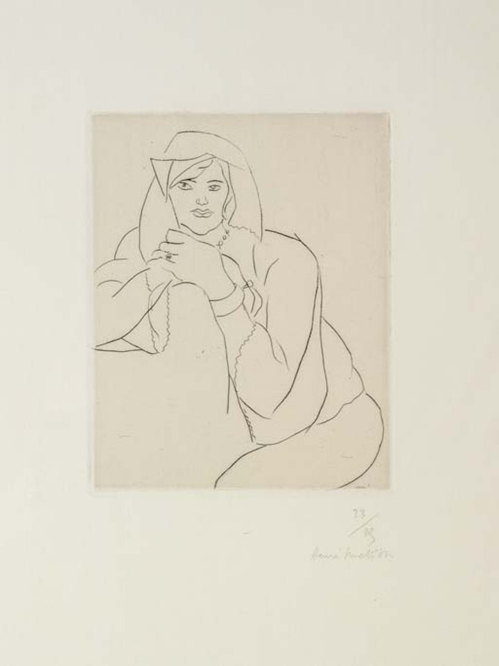 Jeune Femme les Mains jointes sur le Dossier d'un Meuble  (D.-M. 162) by Henri Matisse