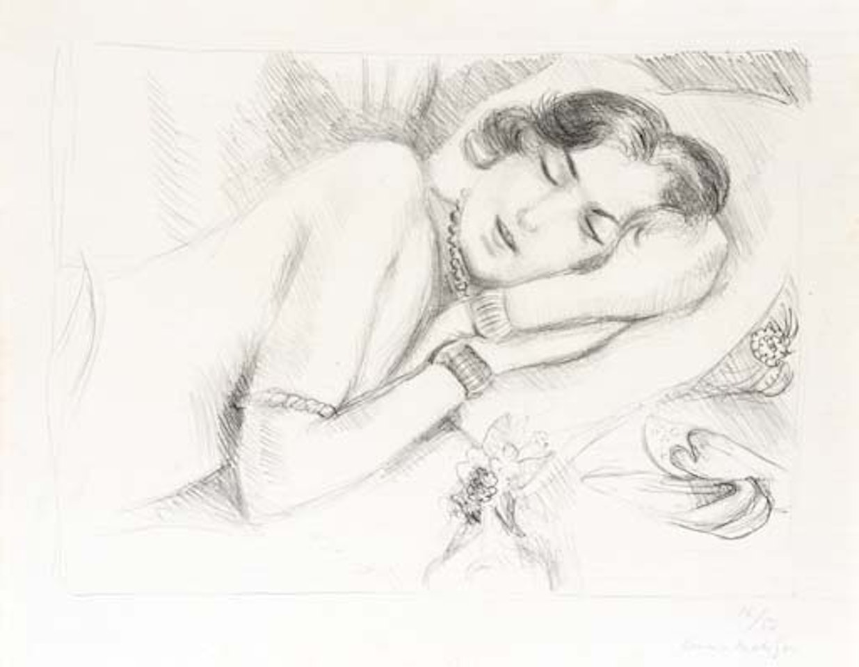 Figure endormie aux Babouches  (D.-M. 512) by Henri Matisse