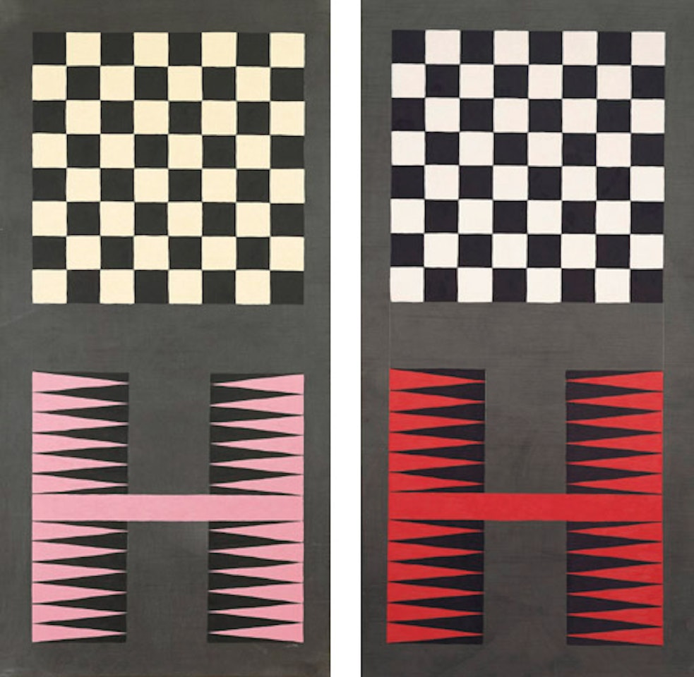 Lead check and chevrons 5 and 12 by Sherrie Levine