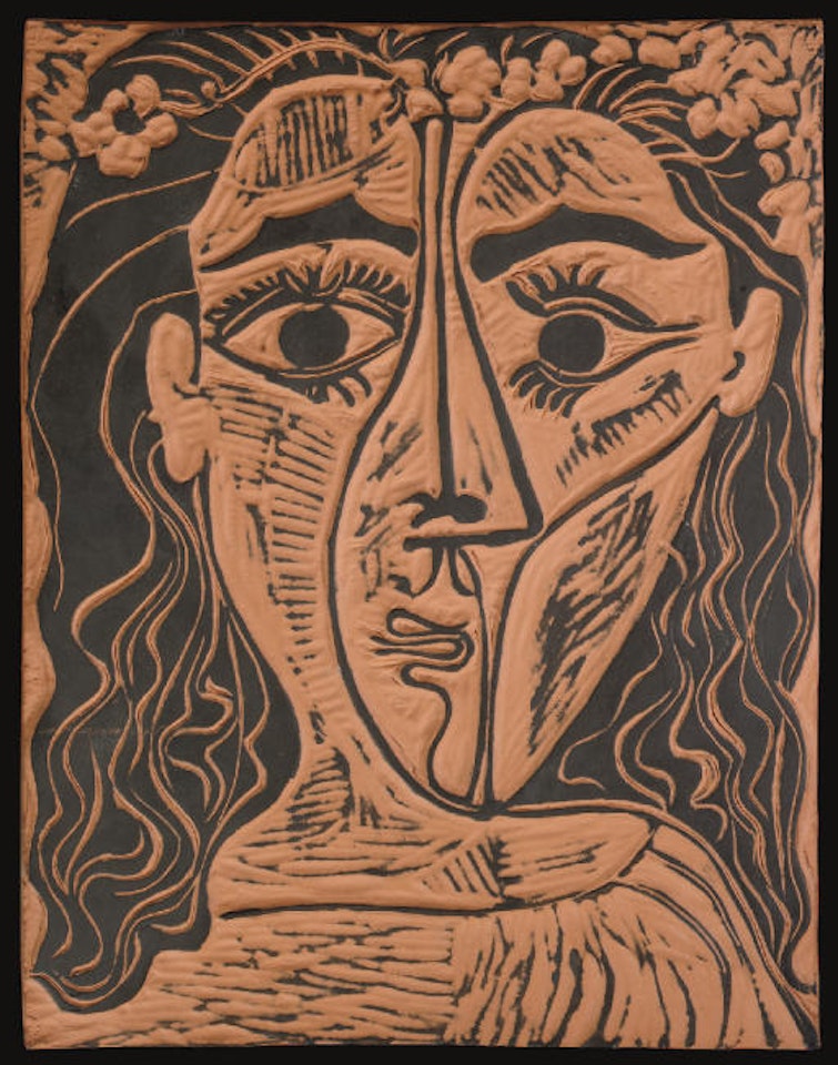 Tête de femme à la couronne de fleurs by Pablo Picasso