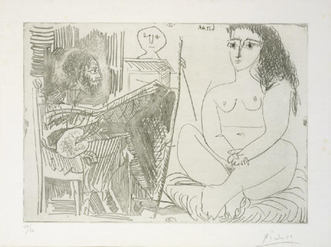 Peintre et ModÃ¨le (B. 1178 Ba. 1137 Bb) by Pablo Picasso