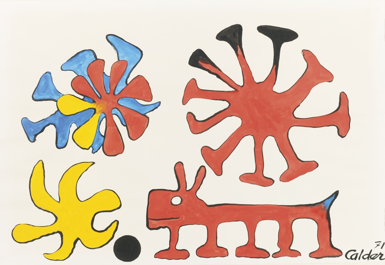 BLUE-TAILED PUPPY by Alexander Calder