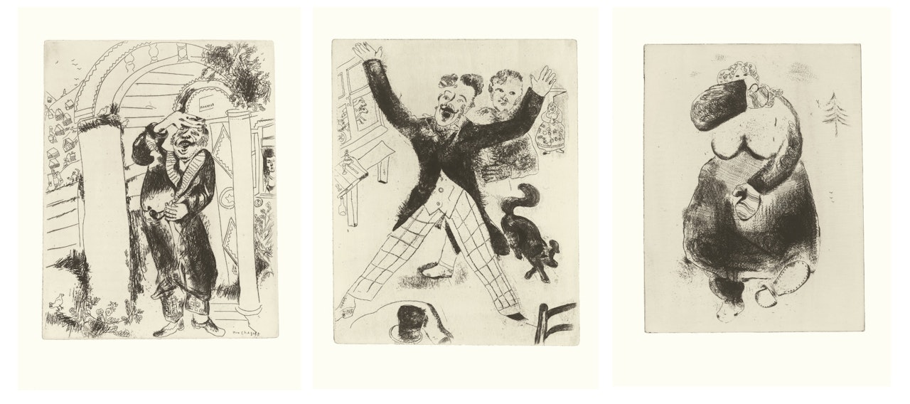 LES AMES MORTES (C. BKS 17) by Marc Chagall