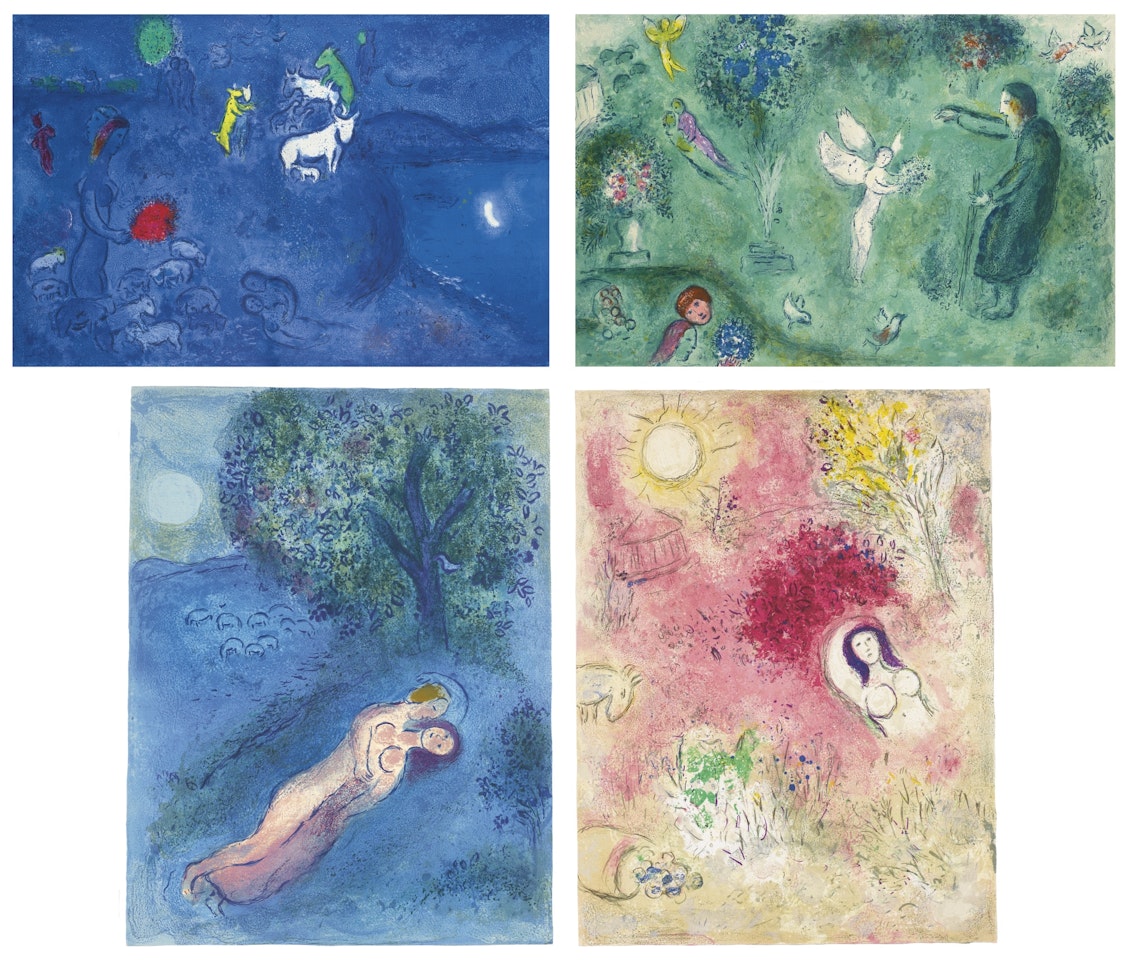 DAPHNIS & CHLOÉ (C. BKS 46; MOURLOT 308-349) by Marc Chagall
