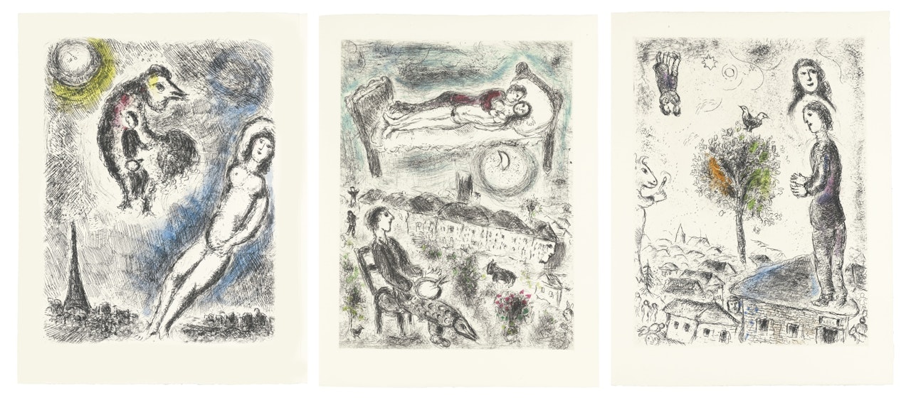 CELUI QUI DIT LES CHOSES SANS RIEN DIRE (C. BKS 99) by Marc Chagall