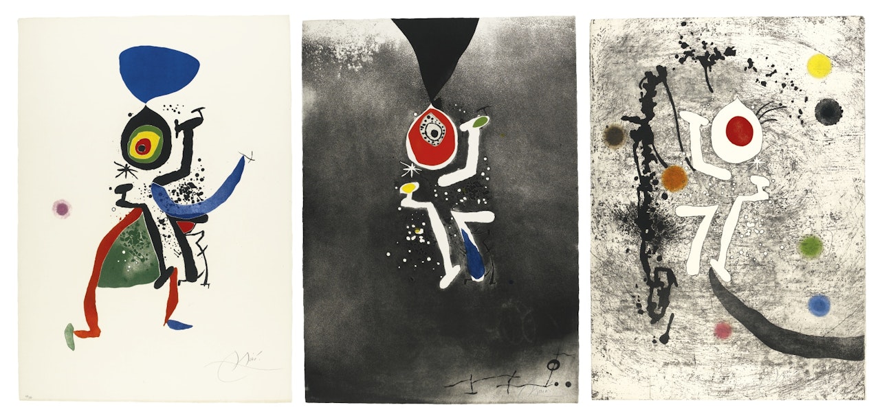 GRAVATS 5 POEMES. SALVAT-PAPASSEIT (C. BKS 179; DUPIN 712-716) by Joan Miró
