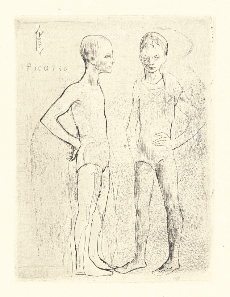 LES DEUX SALTIMBANQUES (B. 5; BA. 6) by Pablo Picasso