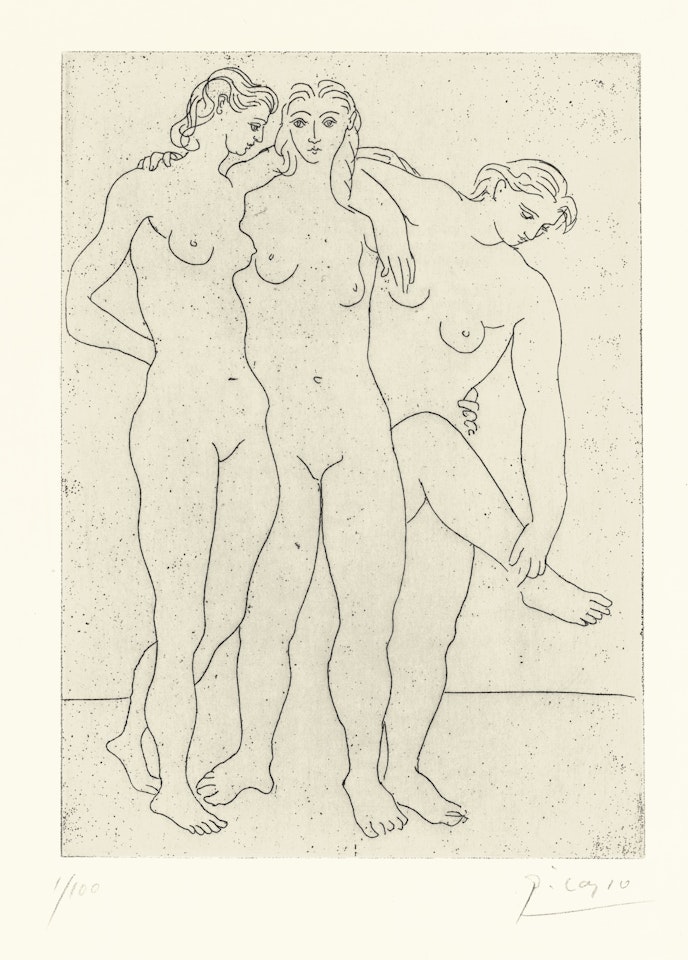 LES TROIS BAIGNEUSES, III (B. 62; BA. 108) by Pablo Picasso