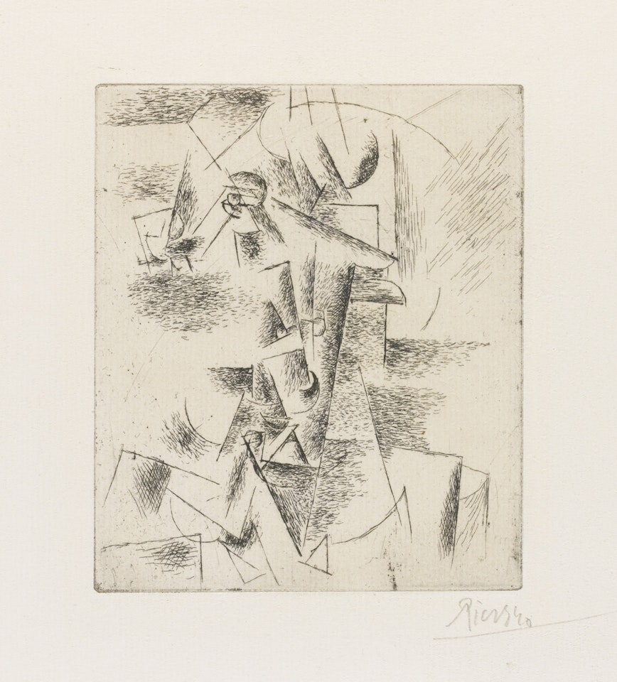 TÊTE D'HOMME À LA PIPE (B. 23; BA. 32B) by Pablo Picasso