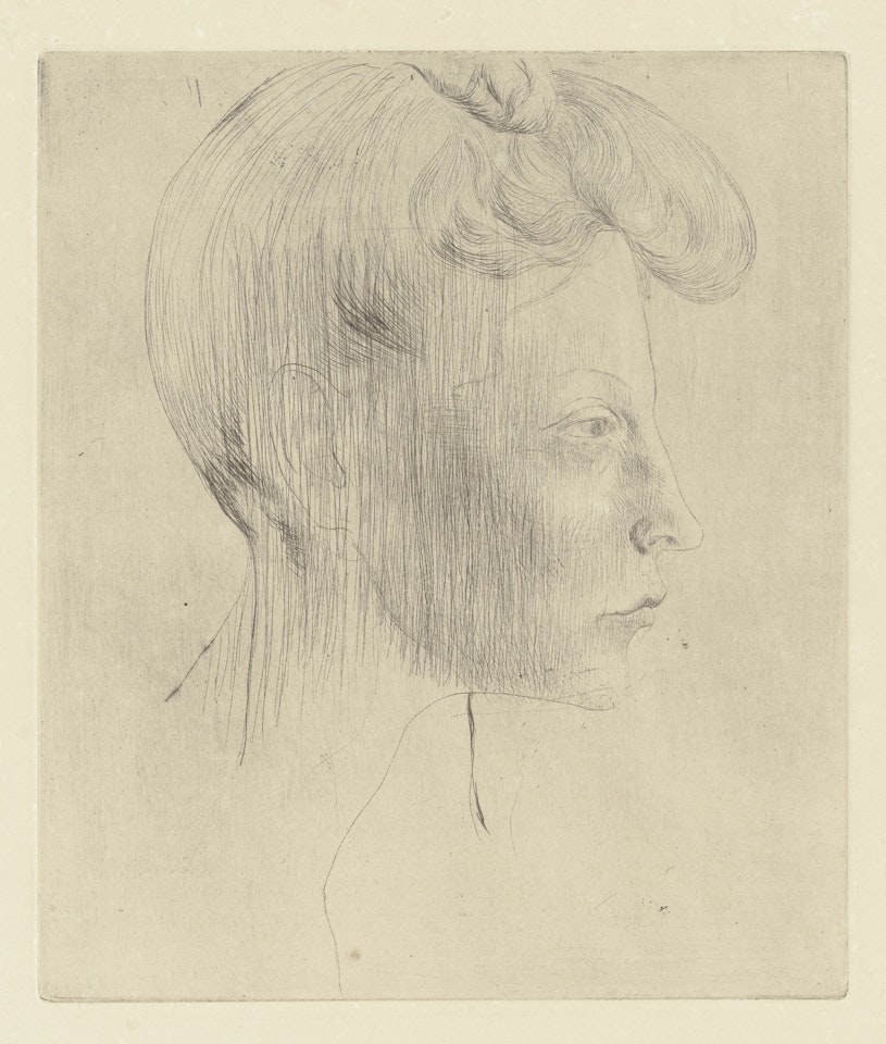 TÊTE DE FEMME, DE PROFIL (B. 6; BA. 7) by Pablo Picasso