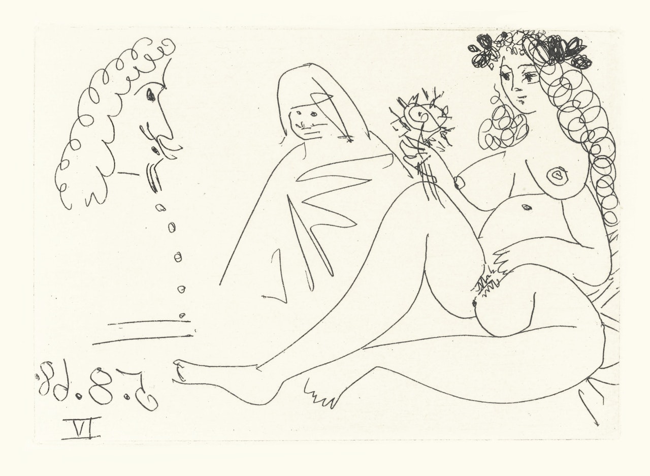 LA CÉLESTINE: THREE PLATES (B., PP. 1635, 1650, 1729; BA. 1651, 1666, 1746) by Pablo Picasso