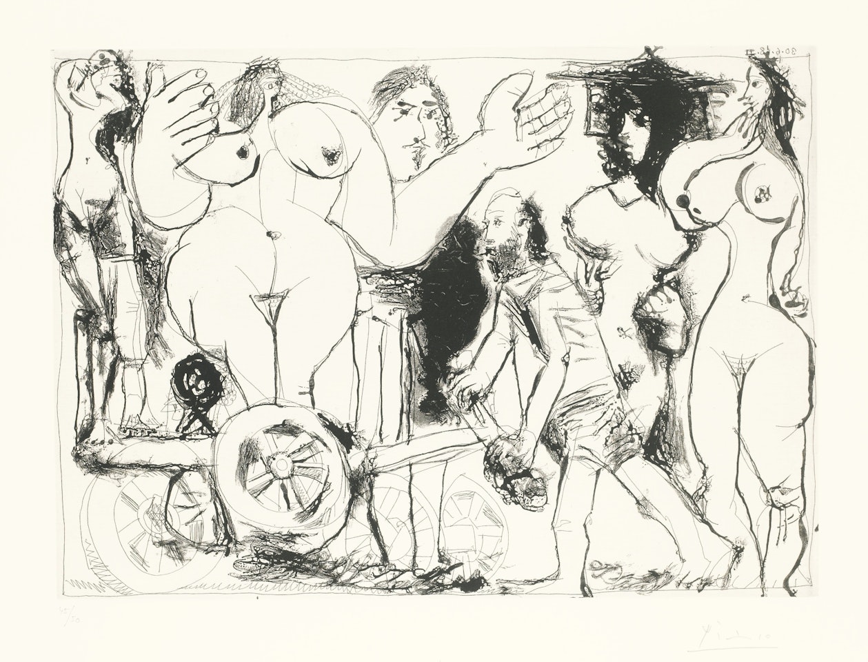 DÉMÉNAGEMENT, OU CHARRETTE RÉVOLUTIONNAIRE (B. 1677; BA. 1693) by Pablo Picasso