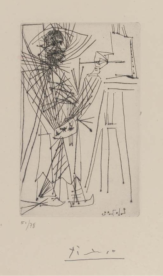 Pirosmanachvili a son chevalet by Pablo Picasso