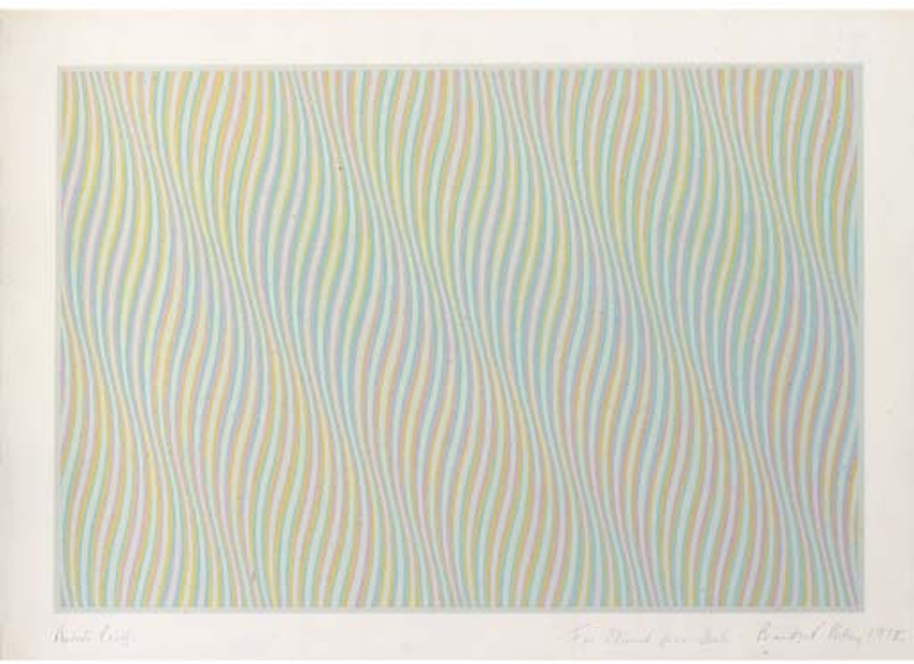Untitled, blue by Bridget Riley