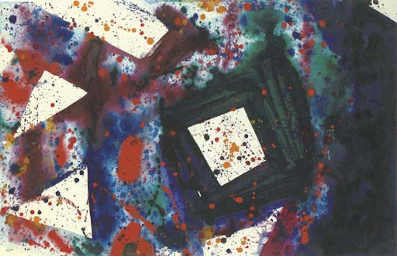 The weight at the centre by Sam Francis